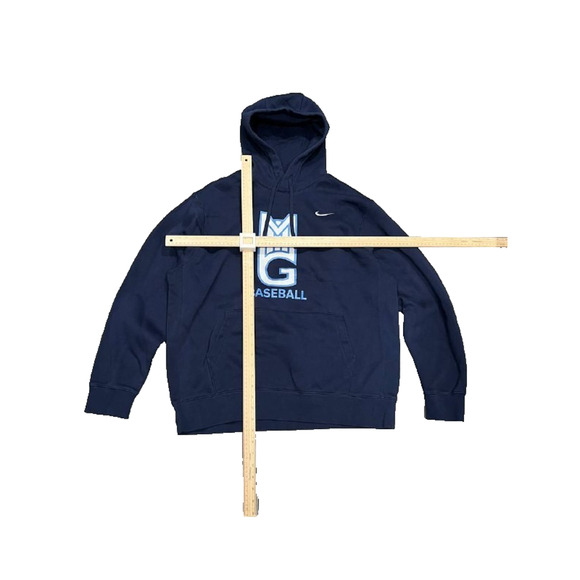 NIKE Baseball Y2K men Fleece Hoodie Navy XL A004464 - Picture 4 of 7